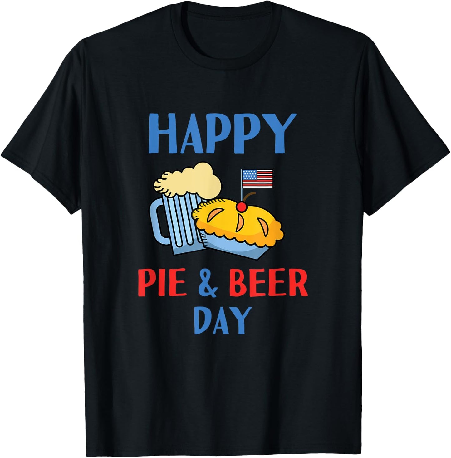 Pioneer Day Happy Pie and Beer Day Salt Lake City Utah Cute T-Shirt - T-Shirt | Black