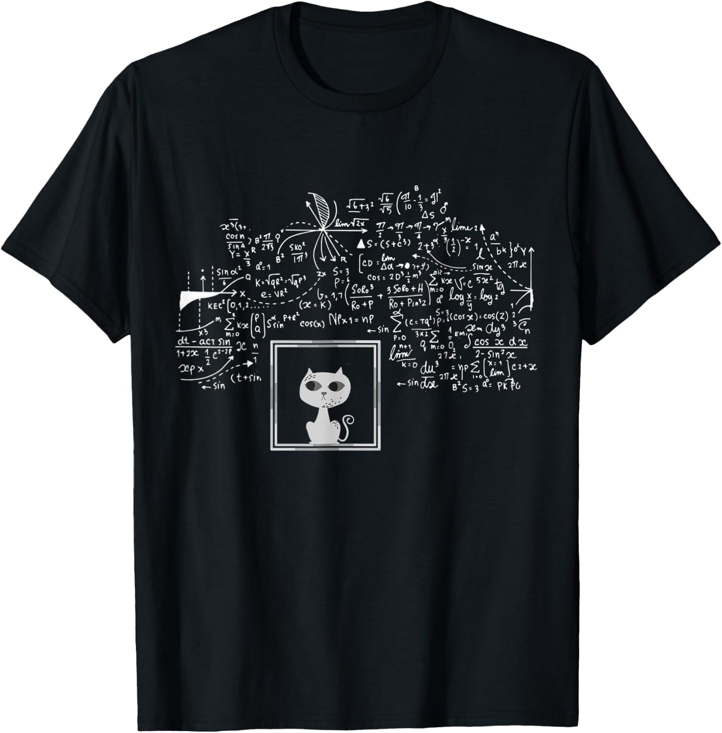 Schrodinger Cat in Box - Science Nerd Physics T-Shirt - T-Shirt | Black