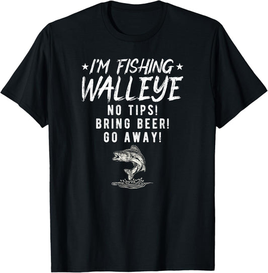 Walleye Fishing Men Funny Walleye T-Shirt - T-Shirt | Black