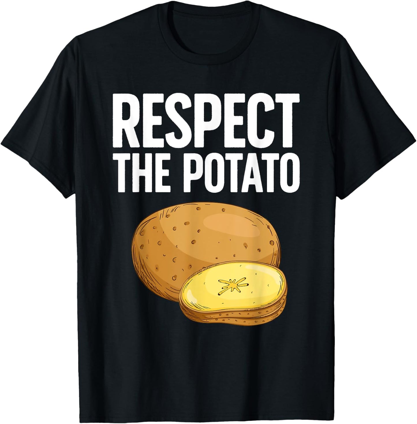 Cool Potato Design Women Kids Vegetable Potato Lover T-Shirt - T-Shirt | Black