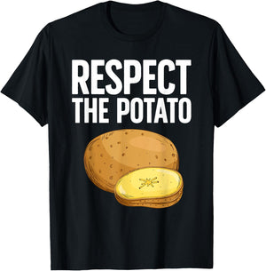 Cool Potato Design Women Kids Vegetable Potato Lover T-Shirt - T-Shirt | Black