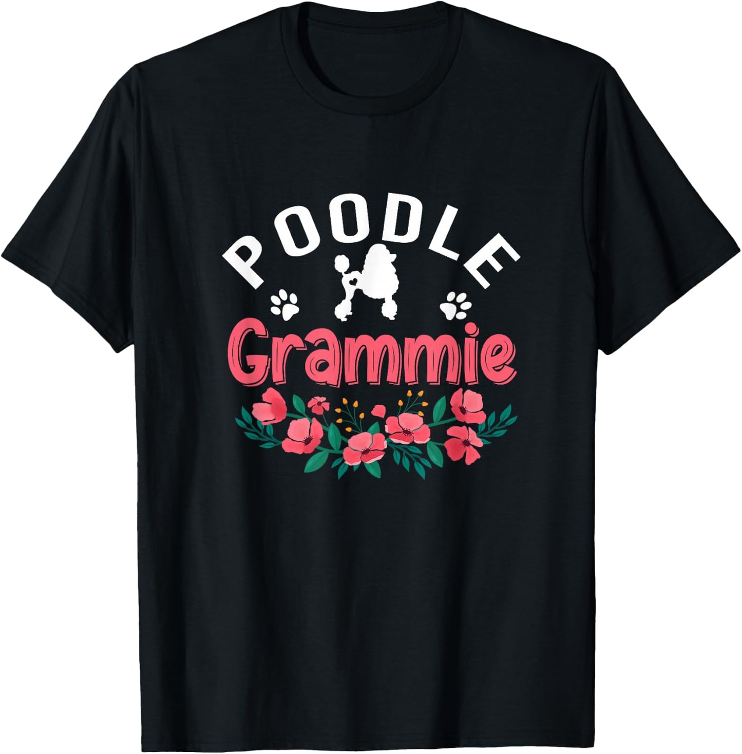 Poodle Grammie Dog Gifts Women Poodle Dog Lover Christmas T-Shirt - T-Shirt | Black
