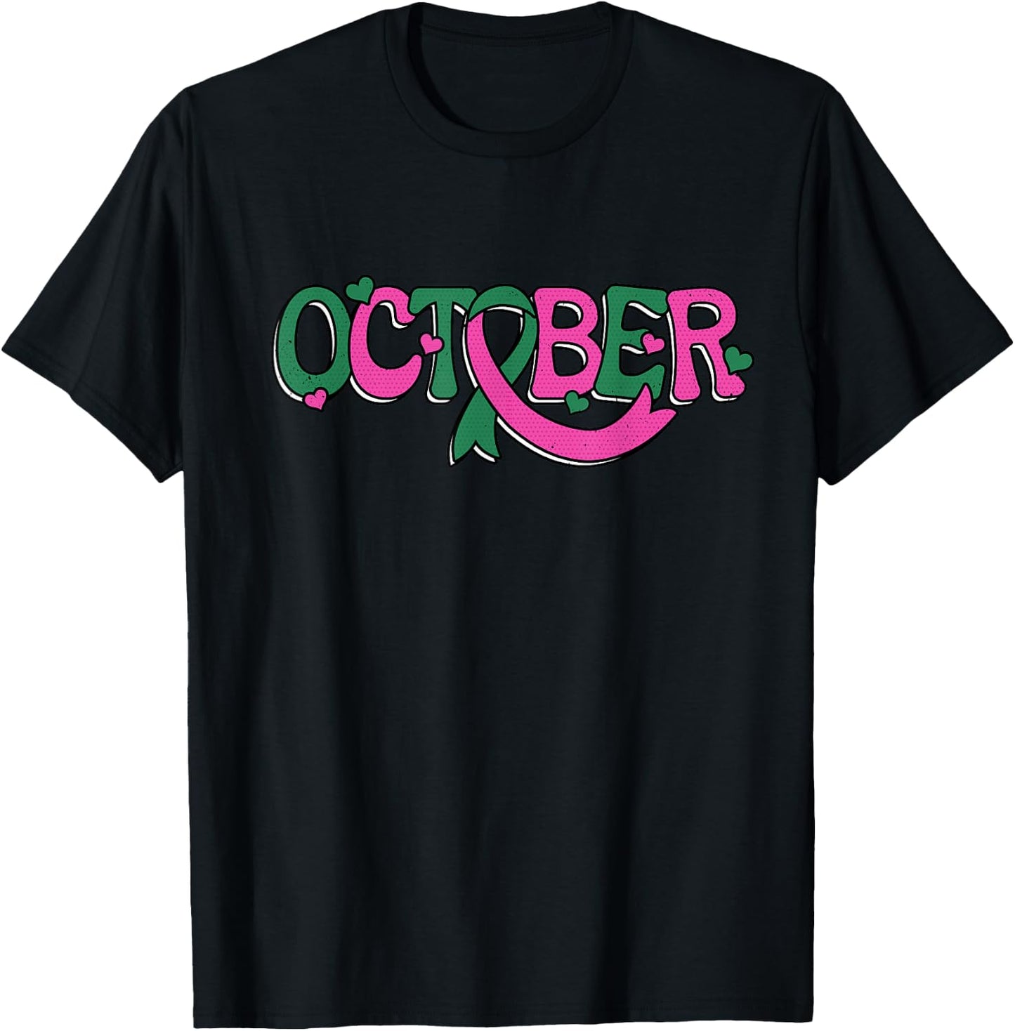 Liver and Breast Cancer Ribbon October Cancer Awareness T-Shirt - T-Shirt | Black