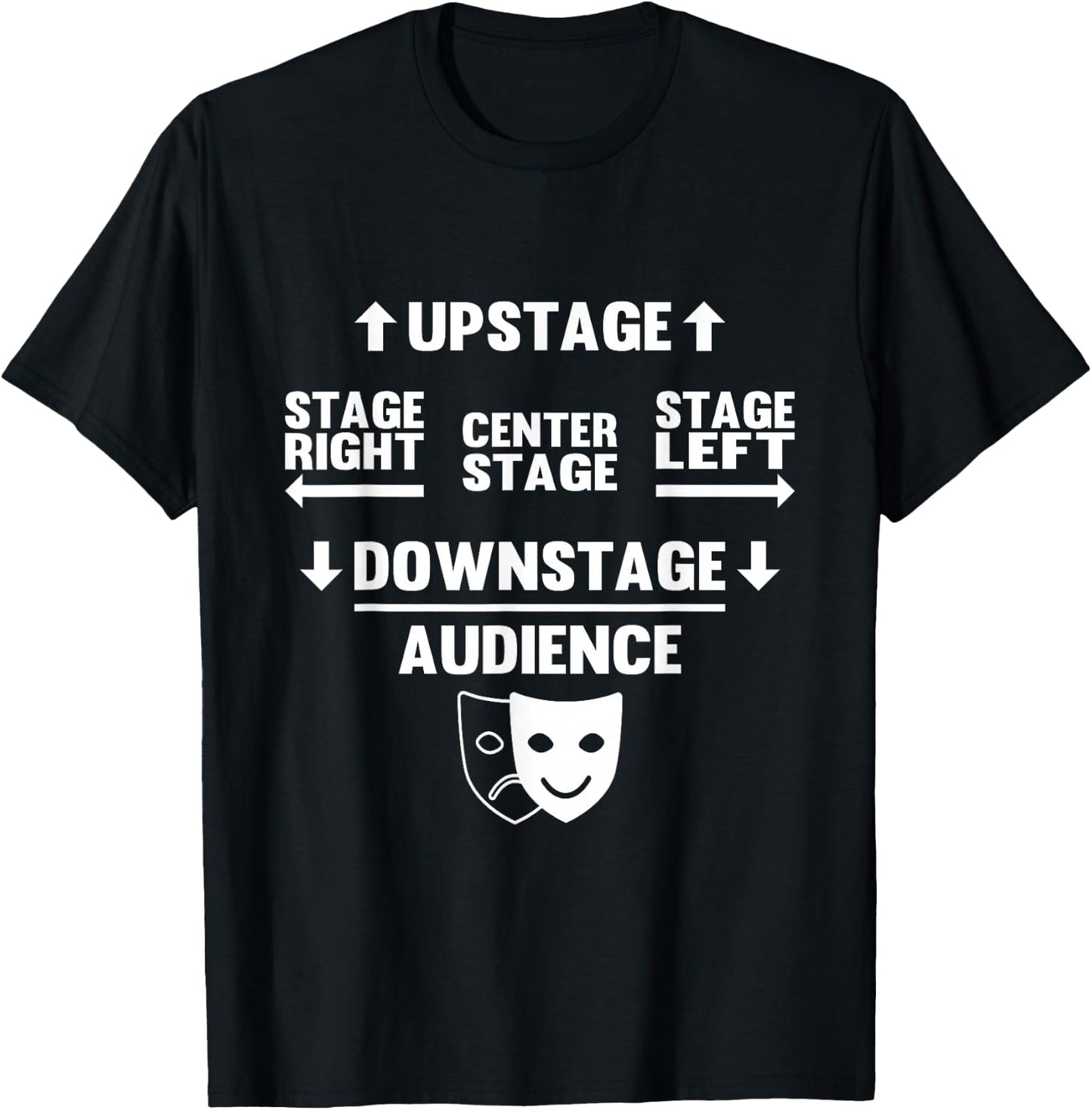 Stage Left Stage Right for Theater Lovers T-Shirt - T-Shirt | Black