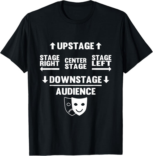 Stage Left Stage Right for Theater Lovers T-Shirt - T-Shirt | Black