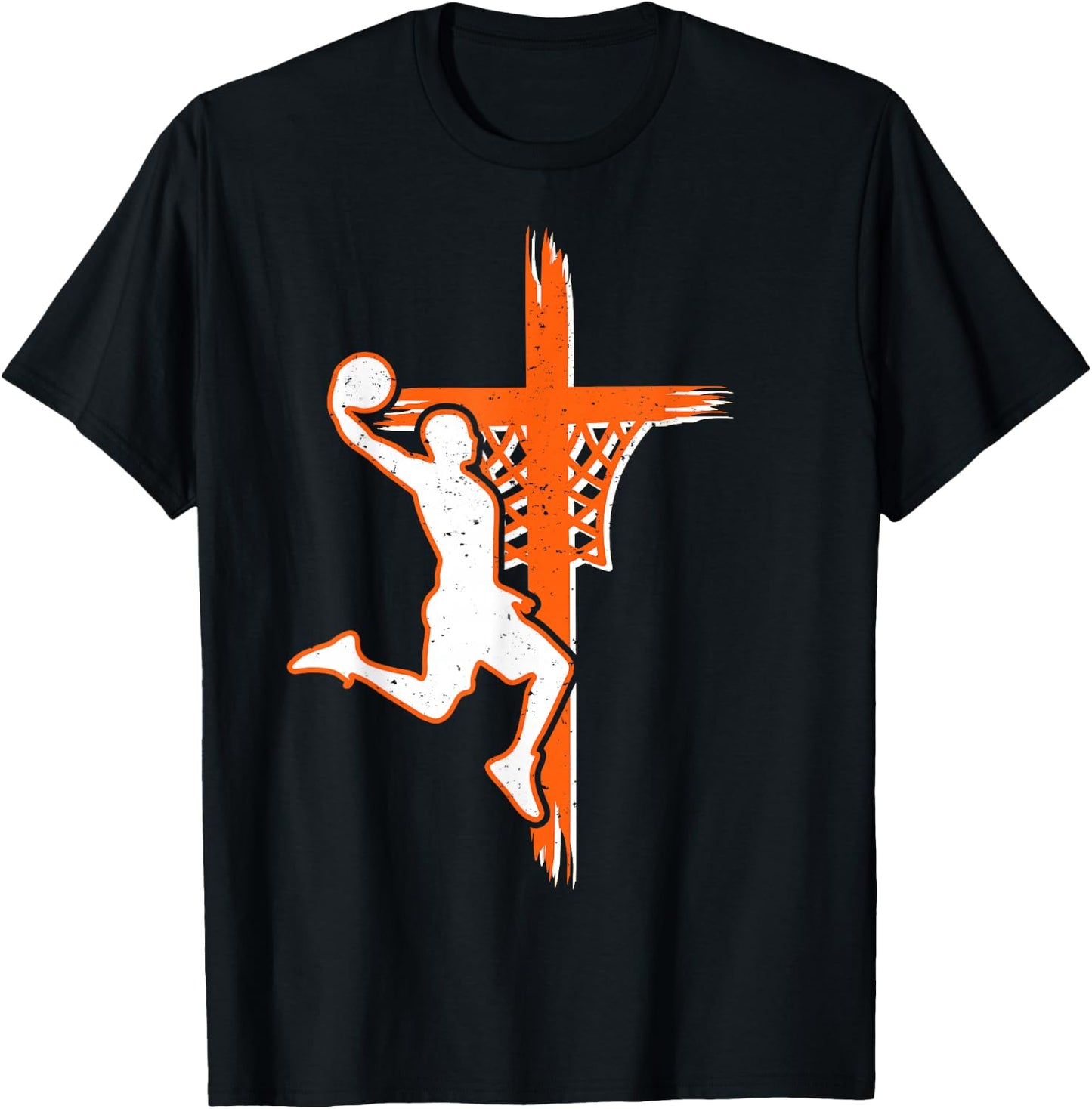 Christian basketball jesus christ basketball religious funny T-Shirt - T-Shirt | Black