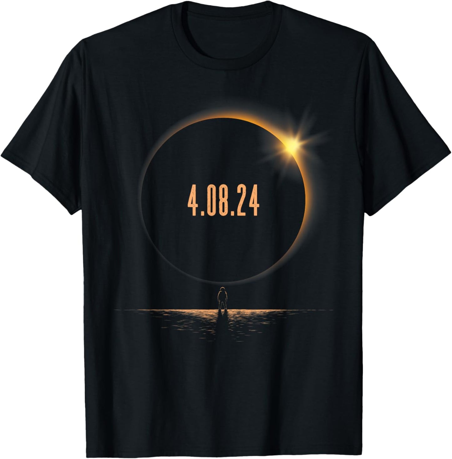America Totality 4.08.24 Adult Kids Total Solar Eclipse 2024 T-Shirt - T-Shirt | Black