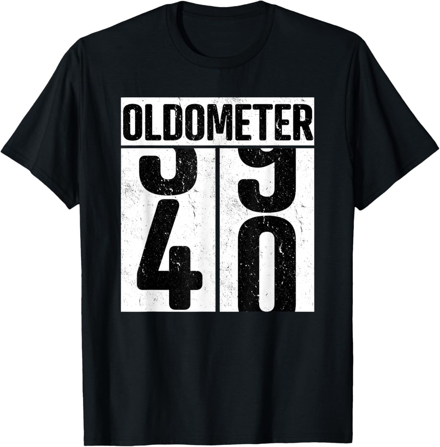 Oldometer 40 - 40th Birthday Oldometer T-Shirt - T-Shirt | Black