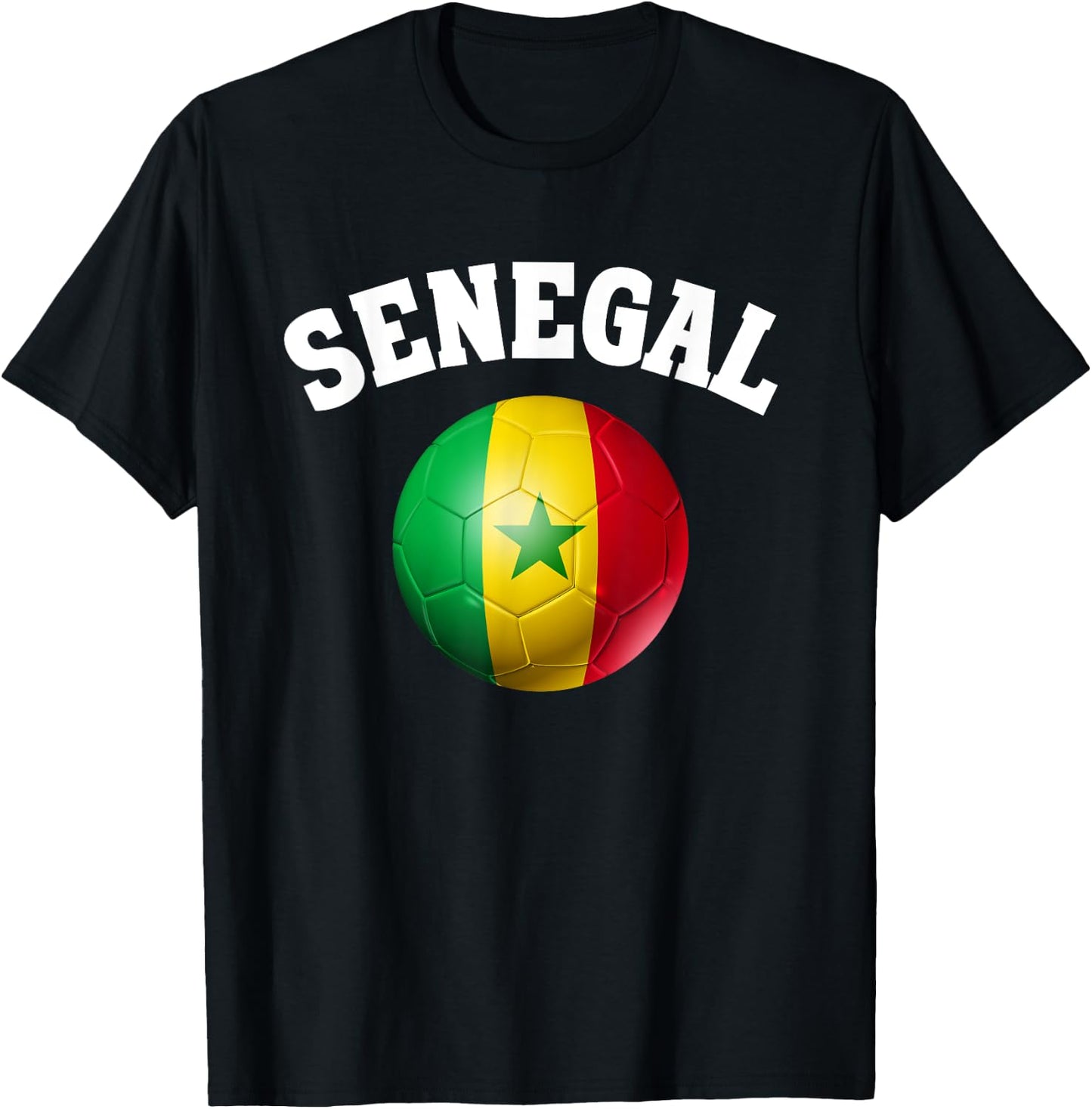 Vintage Senegal Soccer T-Shirt - T-Shirt | Black
