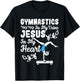 Gymnastics In My Veins Jesus In My Heart Funny Girls Gymnast T-Shirt - T-Shirt | Black