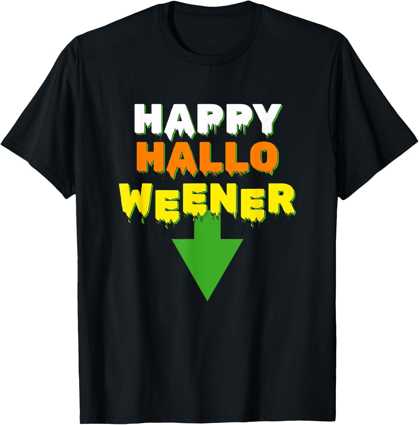 Happy Hallo Weener – Spooky Season Dachshund Weiner Dog Men Women T-Shirt - T-Shirt | Black
