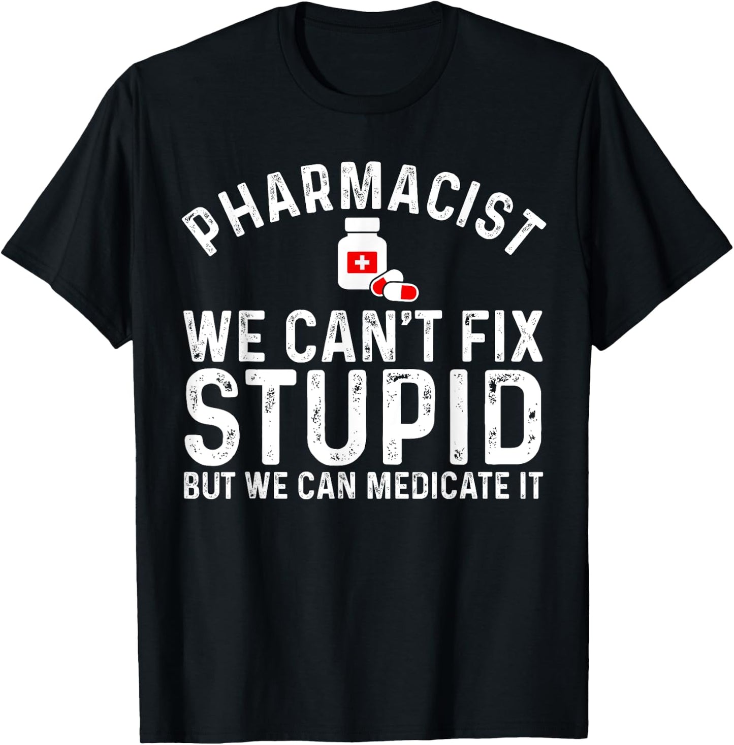 Funny Pharmacy Art Women Pharmacy Tech Pharmacist T-Shirt - T-Shirt | Black