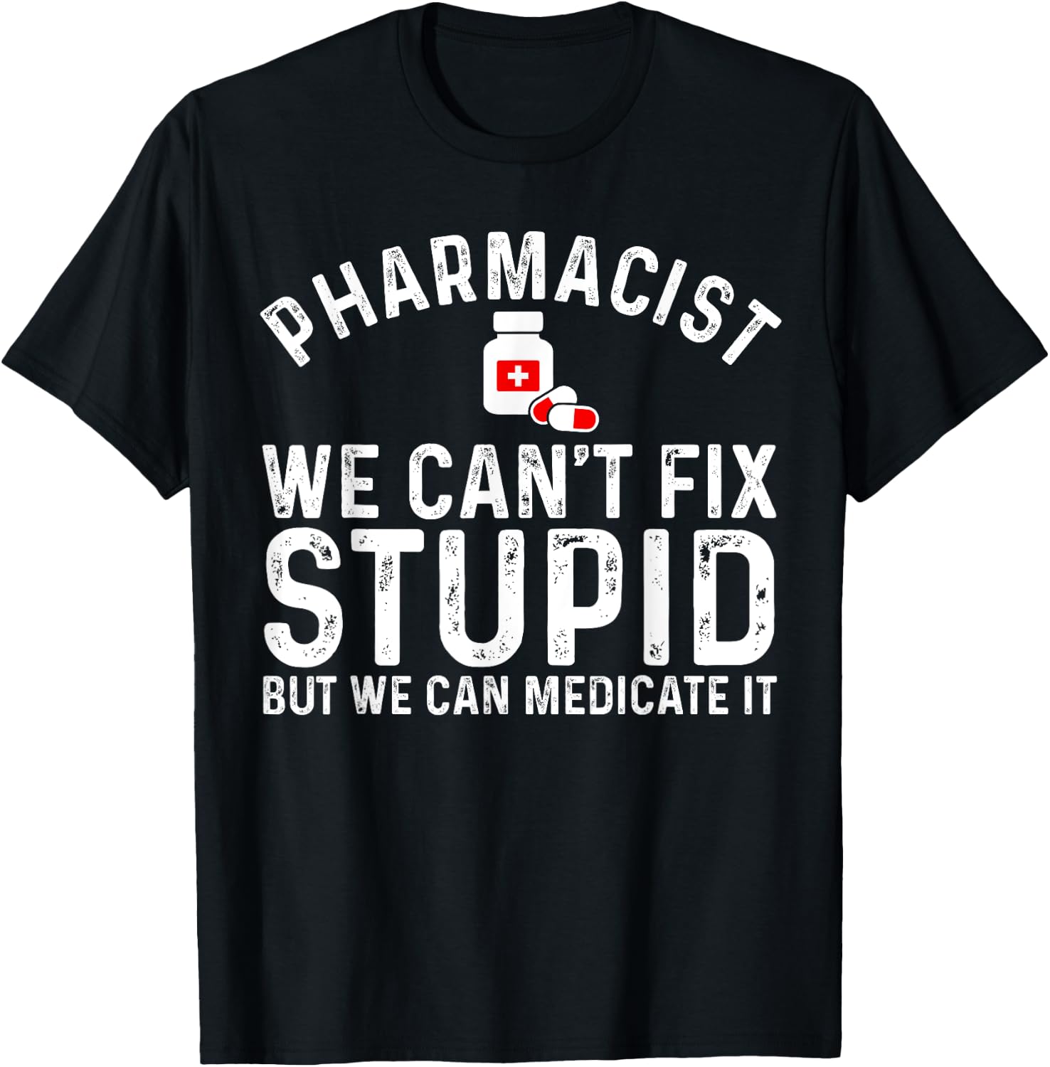 Funny Pharmacy Art Women Pharmacy Tech Pharmacist T-Shirt - T-Shirt | Black