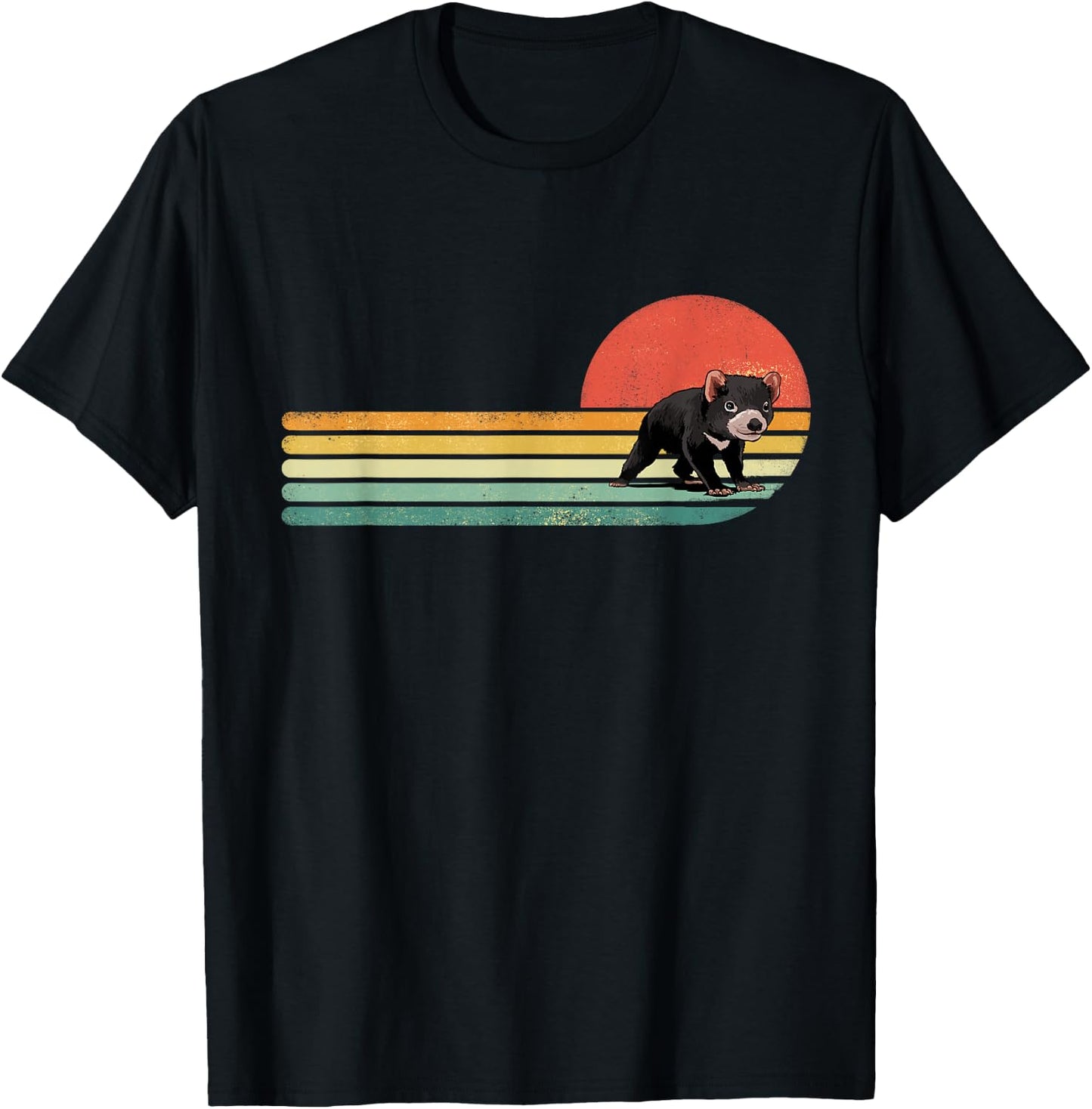 Retro Vintage Tasmanian Devil Marsupial Wild Animal Lover T-Shirt - T-Shirt | Black