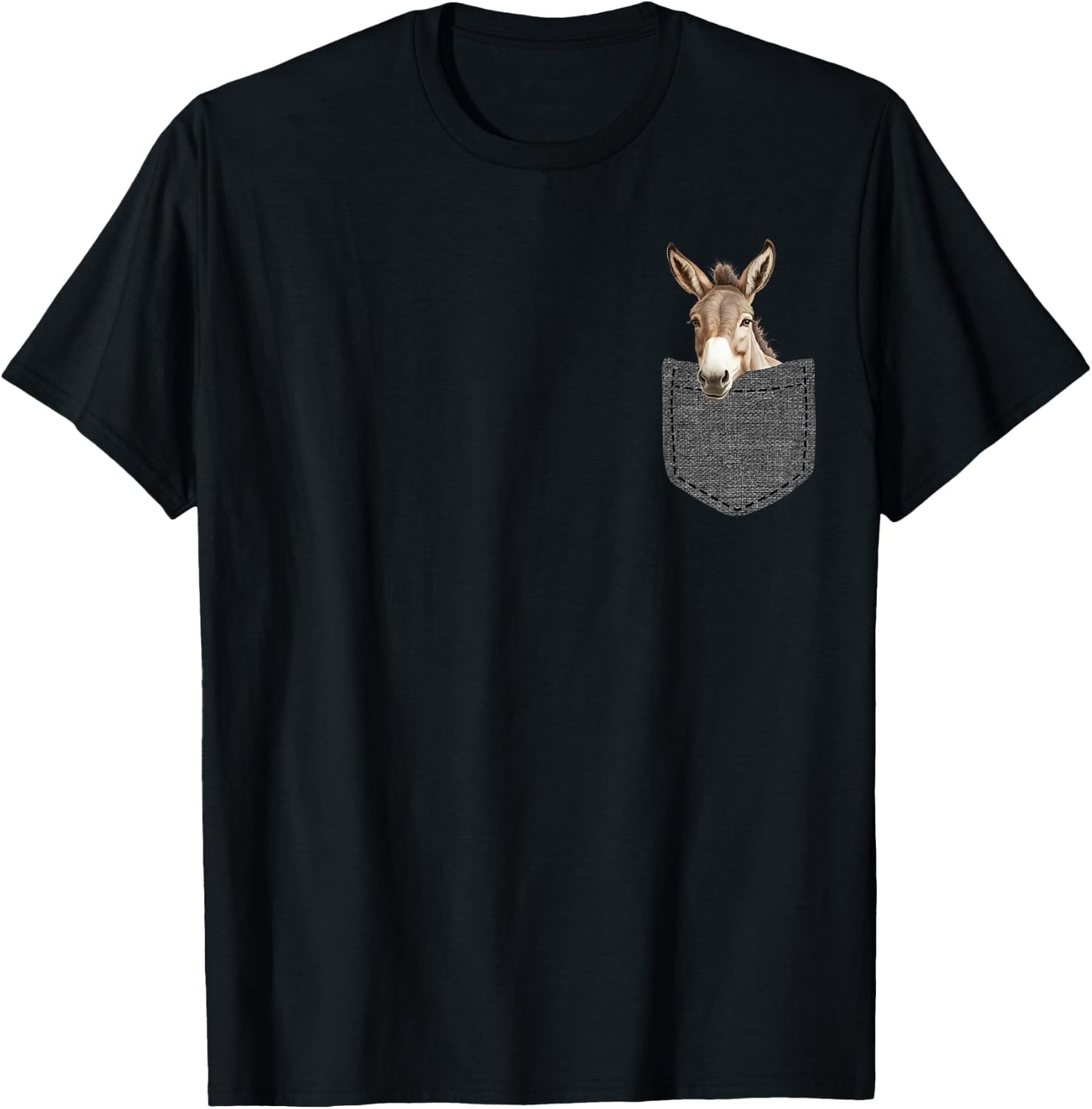 Donkey in Pocket T-Shirt - T-Shirt | Black
