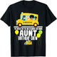 The Wheels On The Bus Aunt Birthday Crew Nursery Song Rhyme T-Shirt - T-Shirt | Black