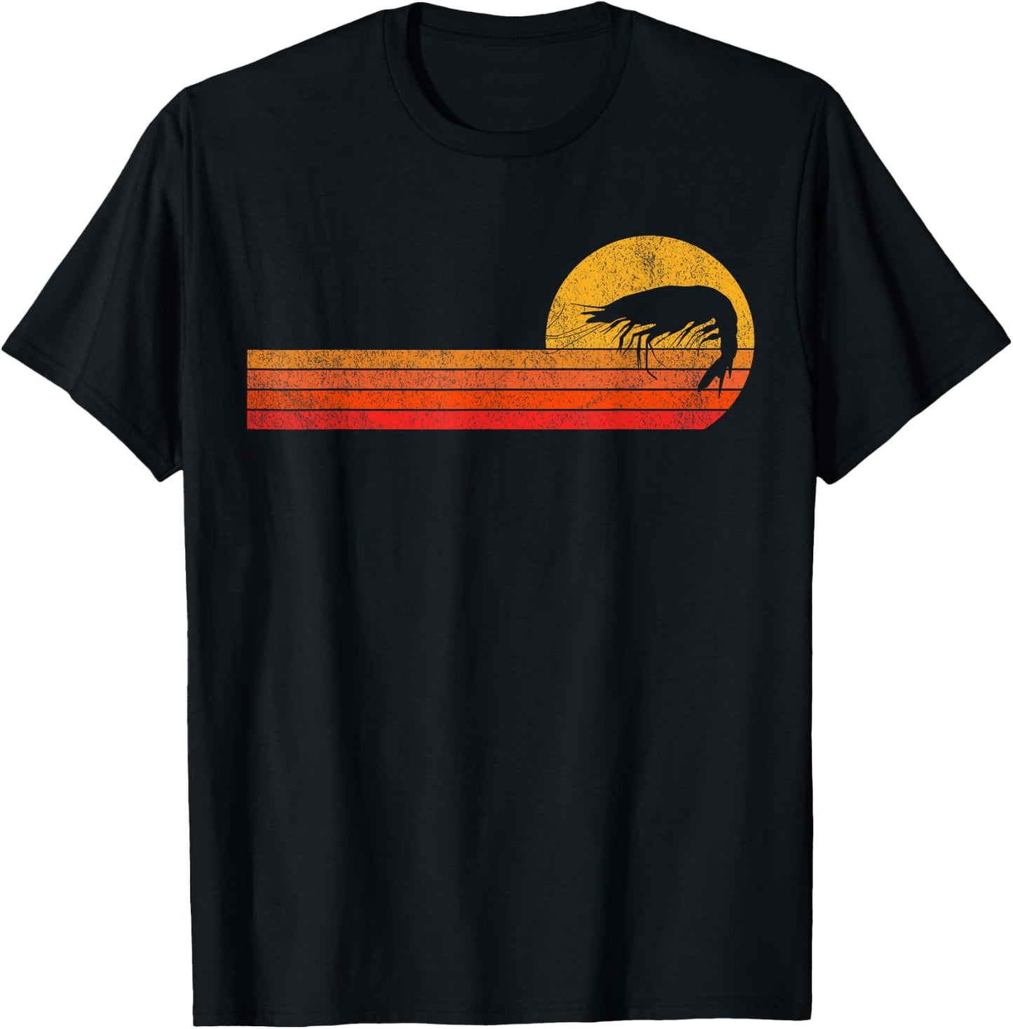 Vintage Shrimp Lover Funny Shrimp Retro T-Shirt - T-Shirt | Black