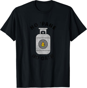 Propane Gas Tank Pun - No Pane No Gain T-Shirt - T-Shirt | Black