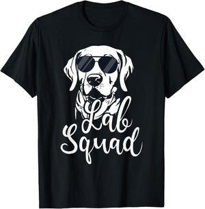 Lab Squad - Labrador Retriever Dog Owner Pet Pup Lover Men Women Girls Kids T-Shirt - T-Shirt | Black