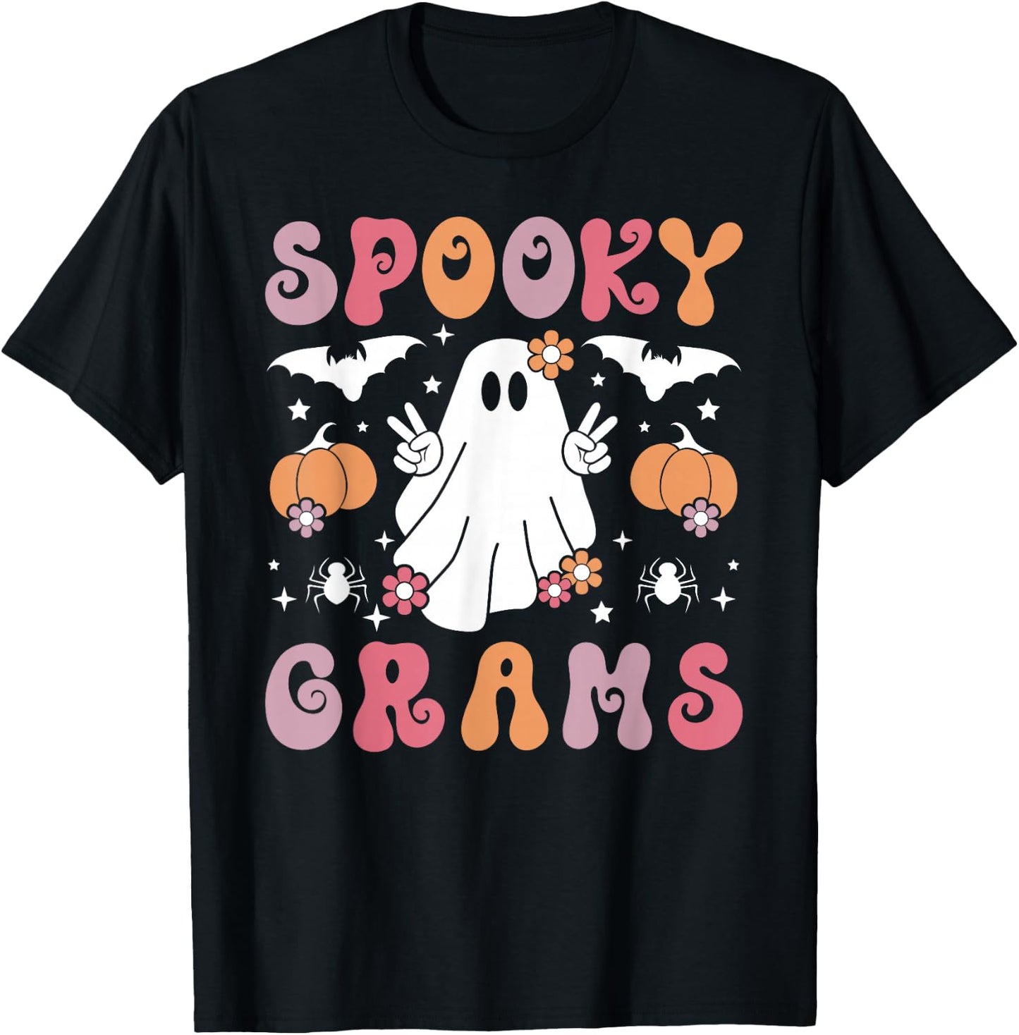 Spooky Grams Grandmother Halloween Grams Grandma T-Shirt - T-Shirt | Black