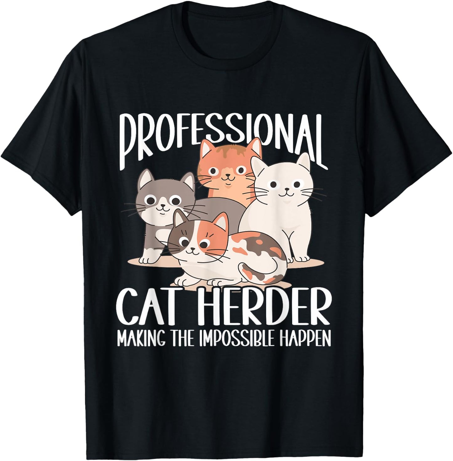 Cat Herding Champion Professional Cat Herder Women T-Shirt - T-Shirt | Black