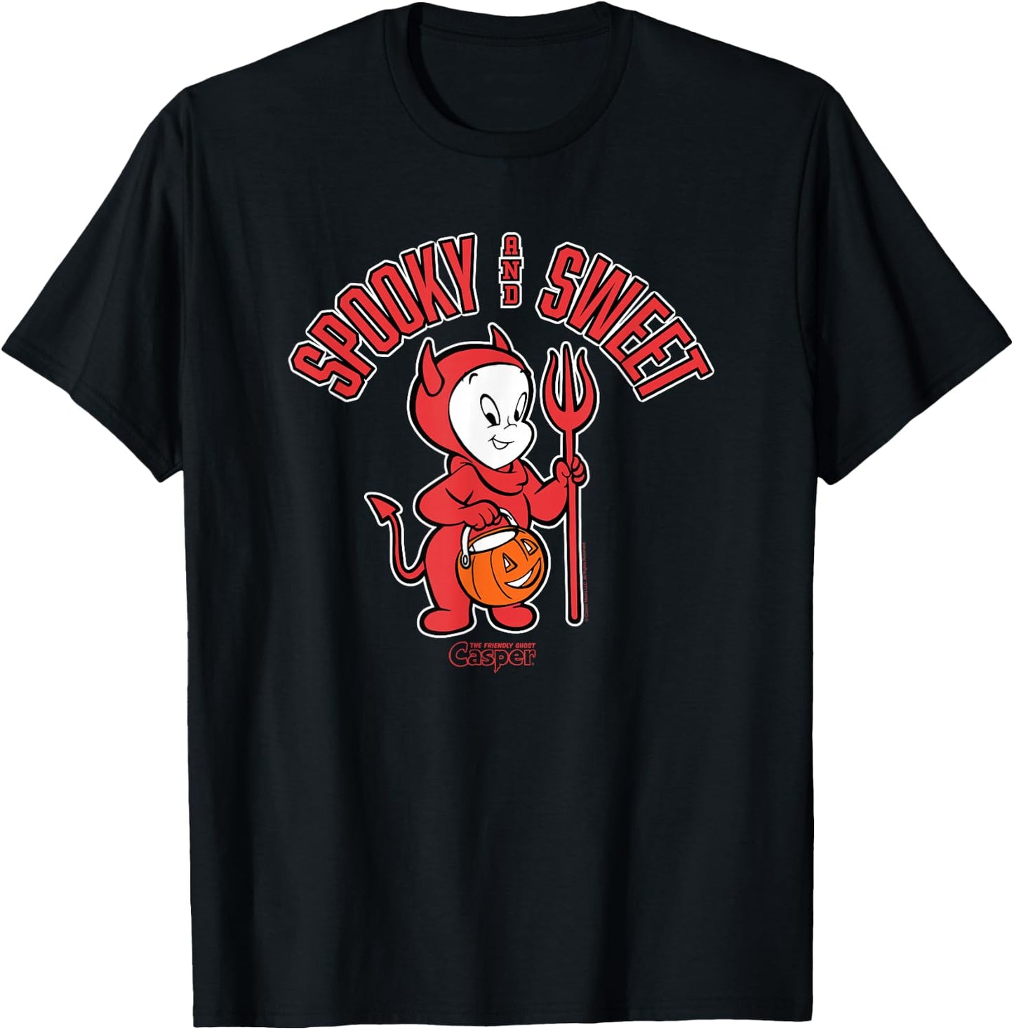 Casper the Friendly Ghost Halloween Spooky and Sweet T-Shirt - T-Shirt | Black