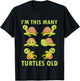 Kids 6 Year Old Boy Sea Turtles Old 6th Birthday Kids T-Shirt - T-Shirt | Black