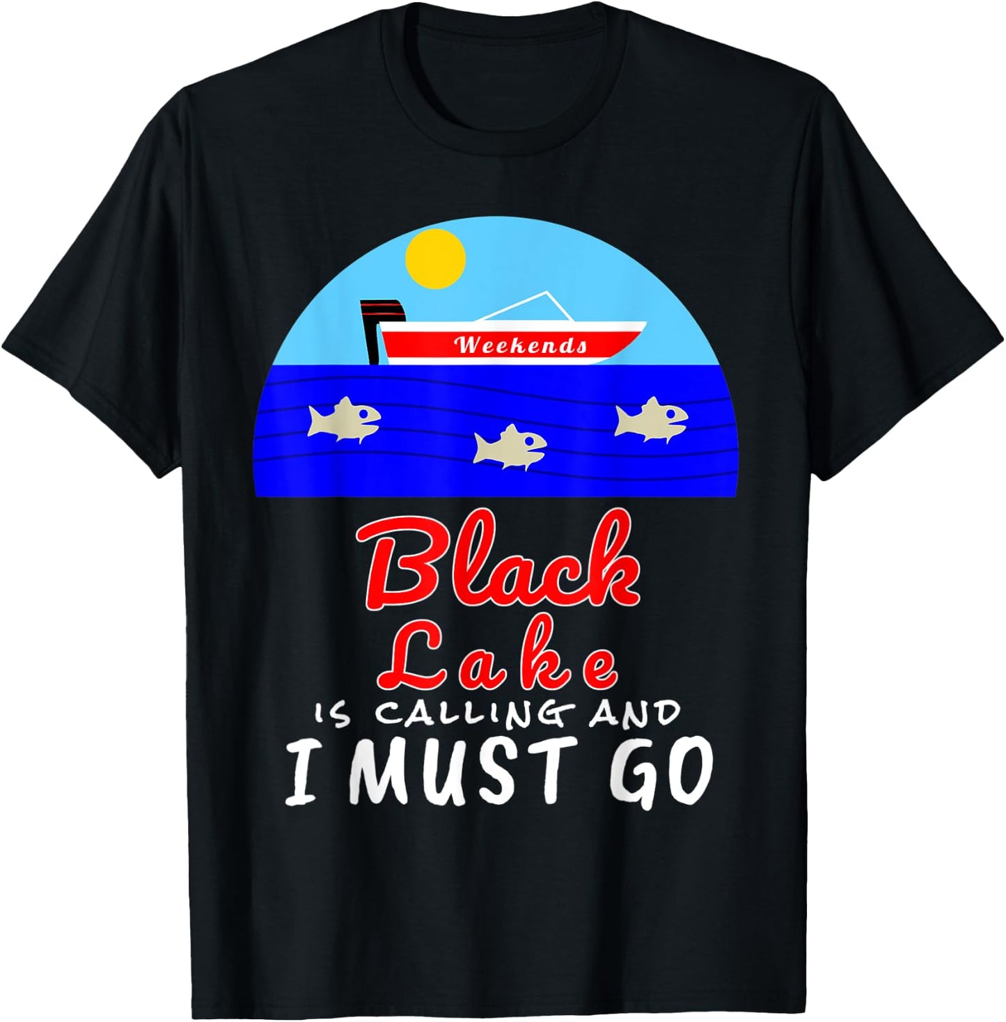 Black Lake Michigan T-Shirt - T-Shirt | Black