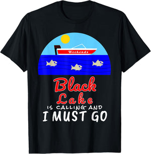 Black Lake Michigan T-Shirt - T-Shirt | Black
