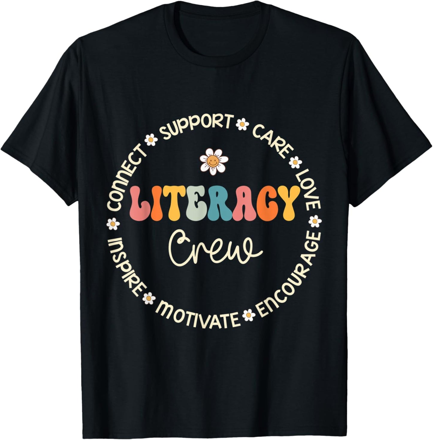 Literacy Crew Appreciation Week Back to School T-Shirt - T-Shirt | Black