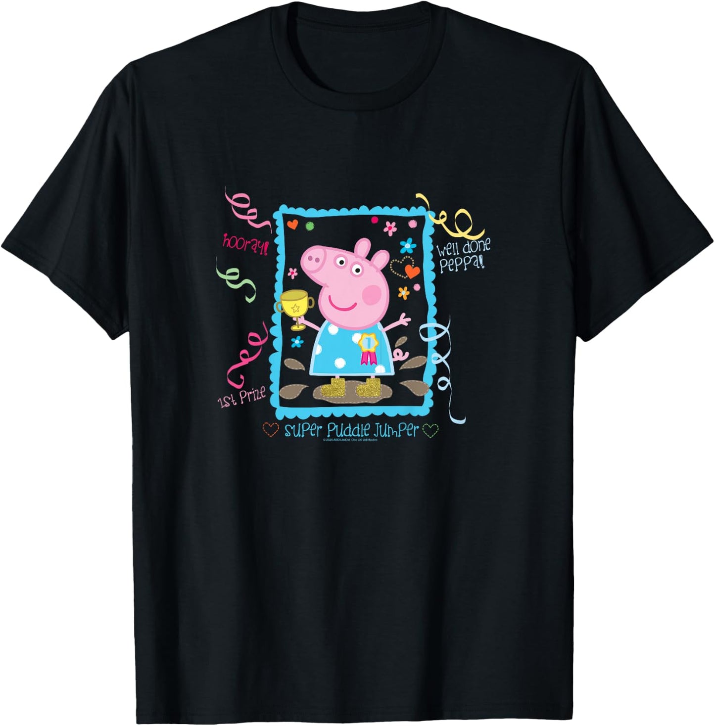 Peppa Pig George Pig Super Puddle Jumper T-Shirt - T-Shirt | Black
