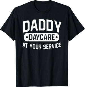 Stay At Home Dad Funny Daddy Daycare WFH T-Shirt - T-Shirt | Black