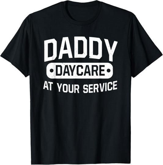 Stay At Home Dad Funny Daddy Daycare WFH T-Shirt - T-Shirt | Black