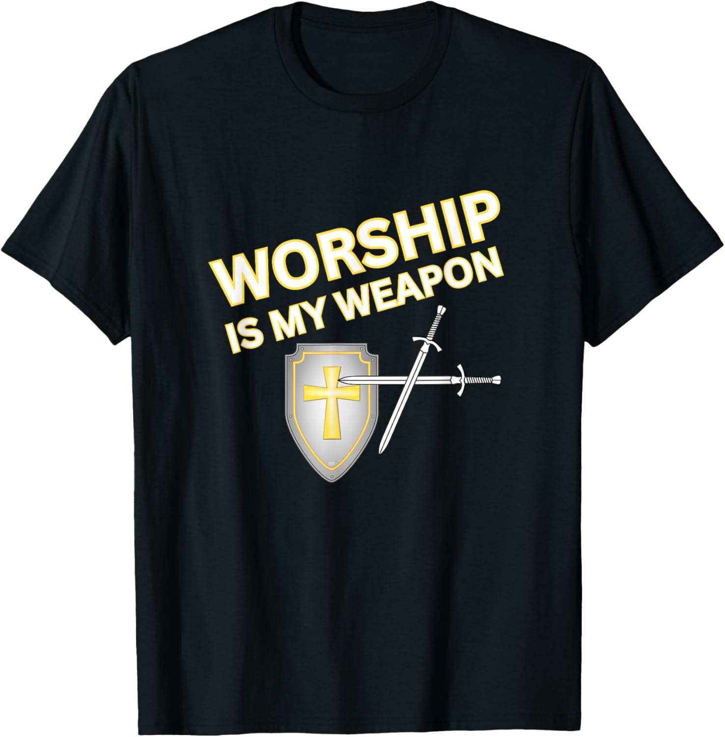 WORSHIP IS MY WEAPON Jesus Followers T-Shirt - T-Shirt | Black