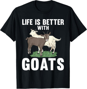 Cool Goats Women Goat Whisperer Nubian Animal Farmer T-Shirt - T-Shirt | Black