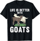 Cool Goats Women Goat Whisperer Nubian Animal Farmer T-Shirt - T-Shirt | Black