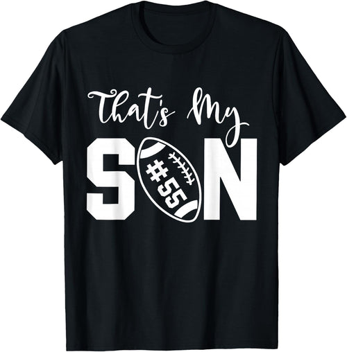 That's My Son Football 55 Jersey Number Vintage Mom Dad