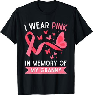 I Wear Pink In Memory Of My Granny T-Shirt - T-Shirt | Black