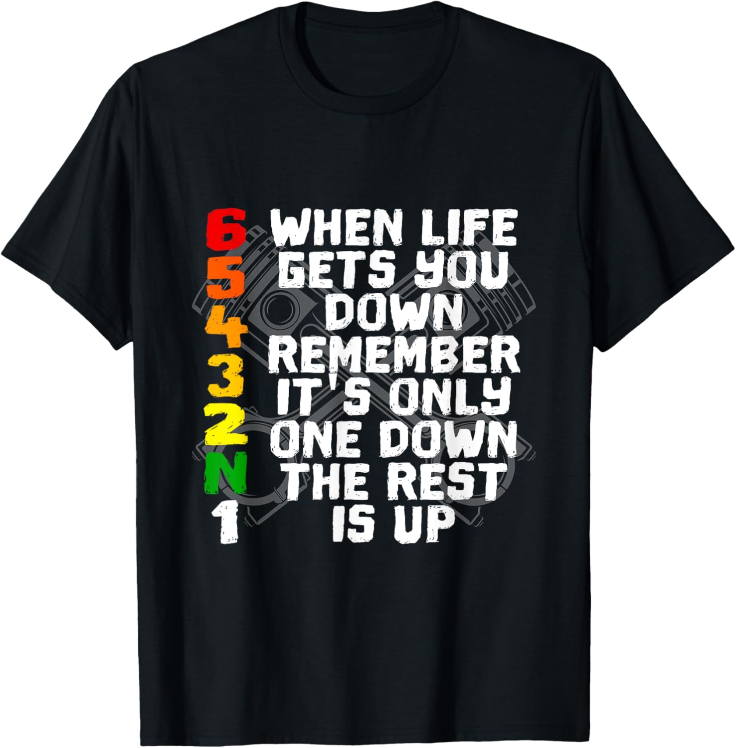 When Life Gets You Down Remember - Motorcycle T-Shirt - T-Shirt | Black
