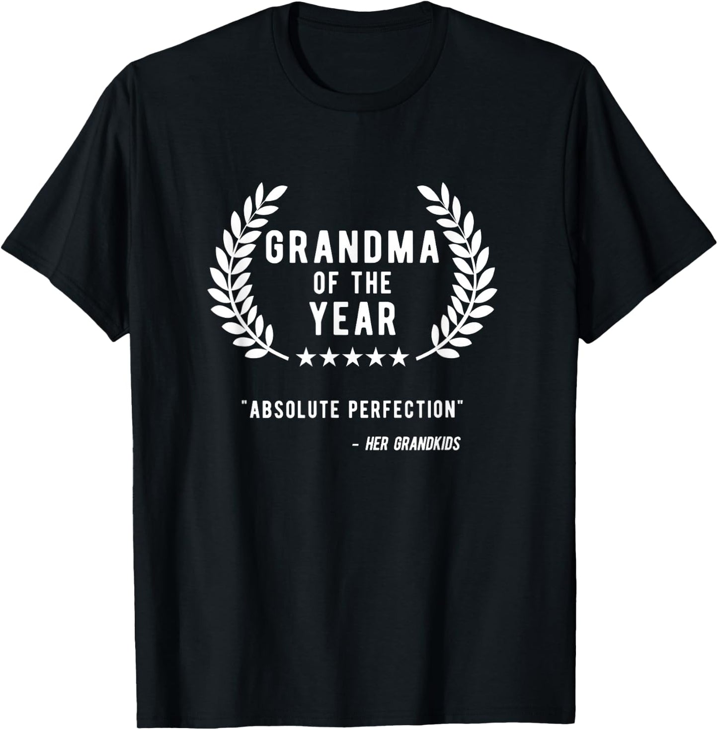 Gifts For Grandma From Grandchildren, Grandma Of The Year T-Shirt - T-Shirt | Black