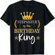 Stepsister of the Birthday King Theme Party Bday Celebration T-Shirt - T-Shirt | Black