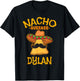 Nacho Average Dylan Personalized Name Funny Taco T-Shirt - T-Shirt | Black