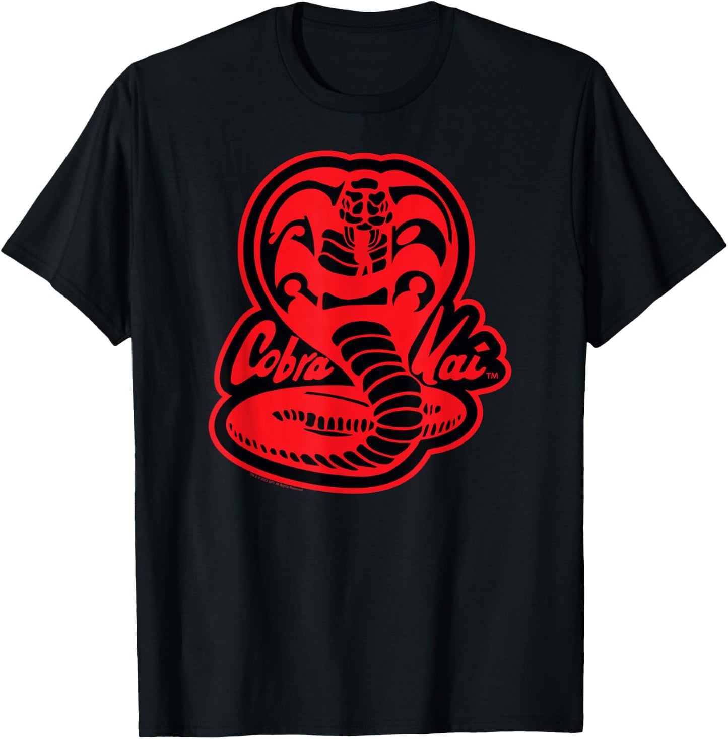 Cobra Kai Red and Black Cobra Logo TV Show T-Shirt - T-Shirt | Black