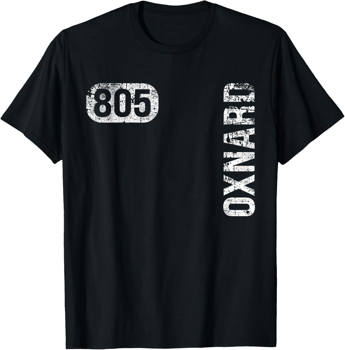 Oxnard California 805 Area Code Vintage Retro T-Shirt - T-Shirt | Black