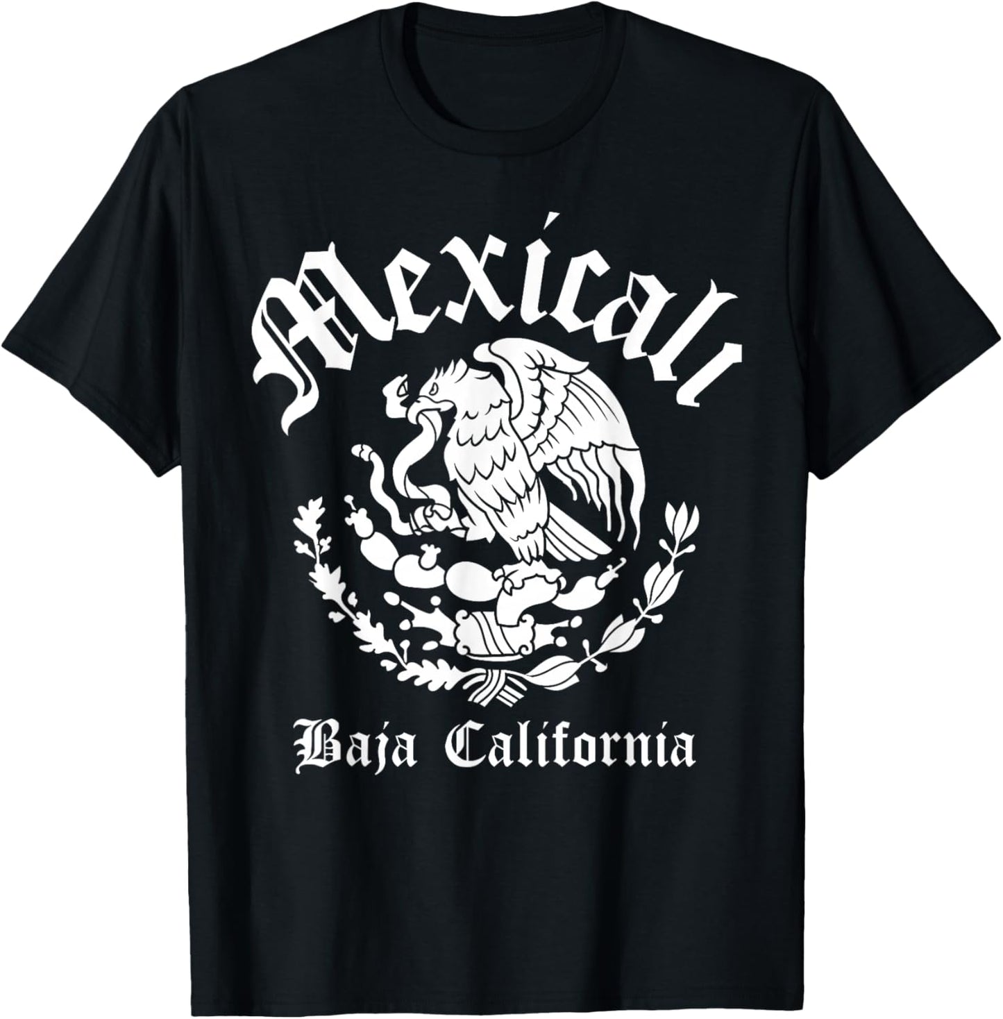 Mexicali with Mexican Emblem Mexicali T-Shirt - T-Shirt | Black