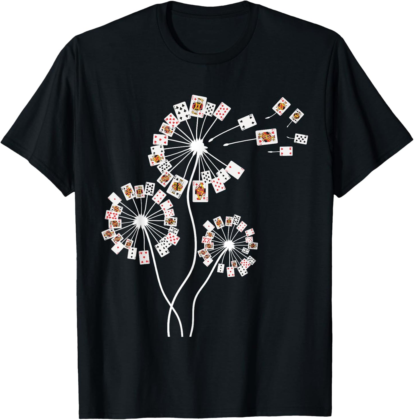 Dandelion Card Games Shirt for Card Player | Poker Cards T-Shirt - T-Shirt | Black
