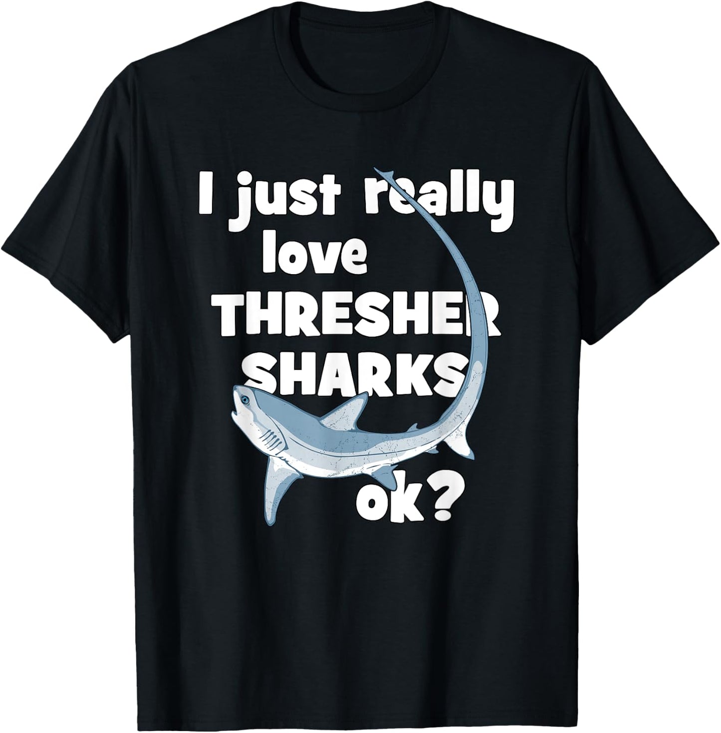 Cute Thresher Shark T-Shirt - T-Shirt | Black