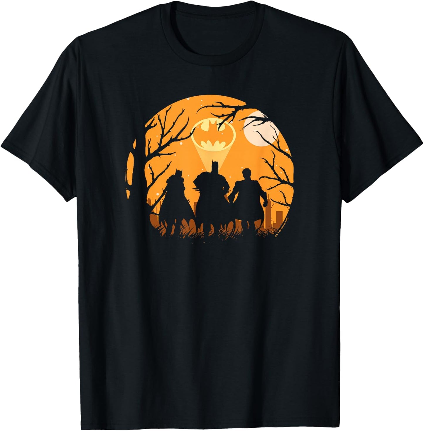 DC Comics Batman Halloween Logo Group Shot T-Shirt - T-Shirt | Black