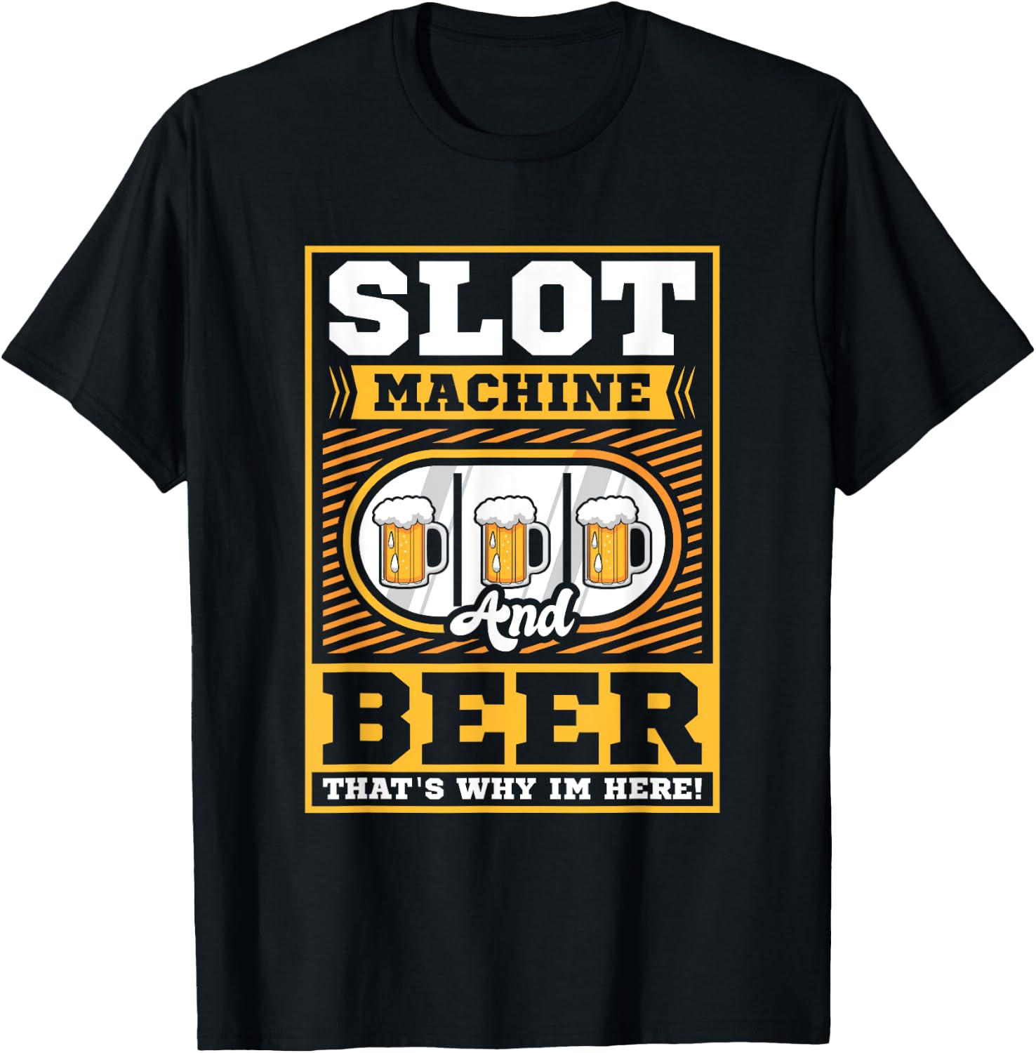 Casino Costume - Slot Machine and Beer T-Shirt - T-Shirt | Black