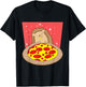 Hedgehog Eating Pizza Forest Animal Pizza Making T-Shirt - T-Shirt | Black